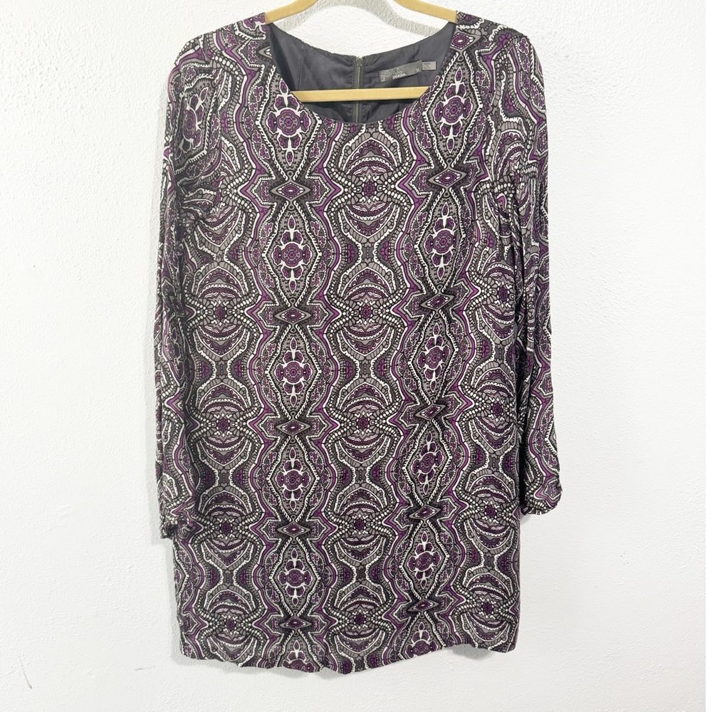 PrAna purple paisley shift dress medium
